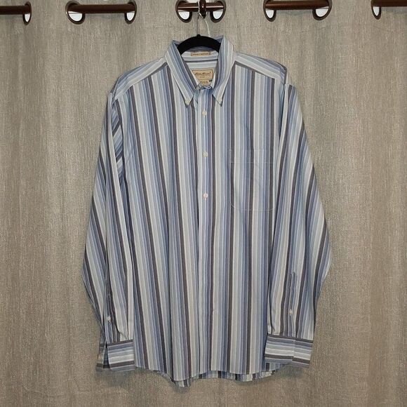 Nwot Eddie Bauer Blue Button Down L - Picture 1 of 4